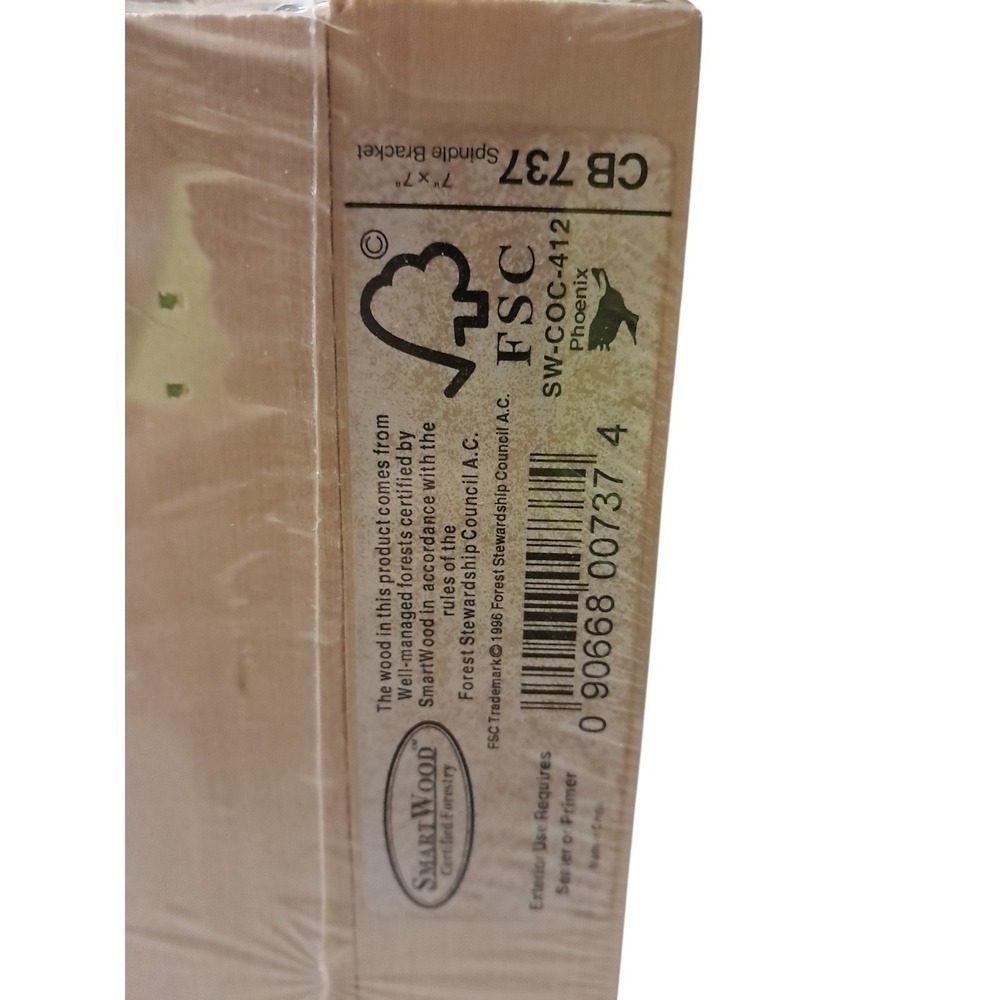 7" x 7" Spindle Bracket (Pair), CB737, Smart Wood Certified Forestry - Picture 2 of 9